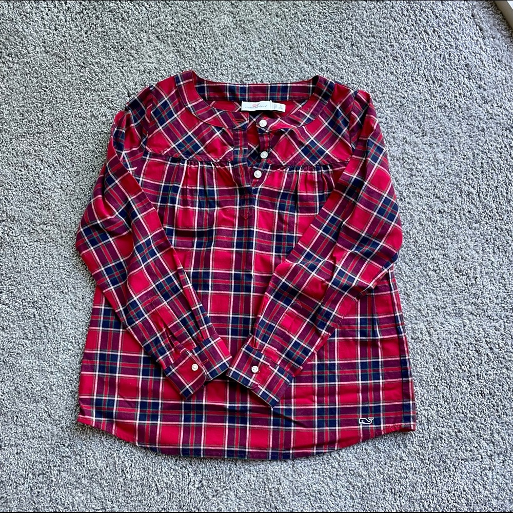 Vineyard Vines Girls Tunic Plaid Top